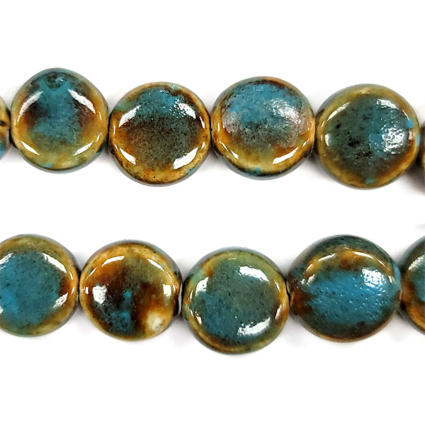PORCELAIN DISC 16MM TQ BLUE